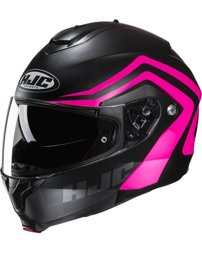 Casque Modulable Moto HJC C-91 N Nepos lady noir-rose