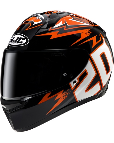 Casque Intégral Moto HJC C10 Diablo Mask noir-rouge