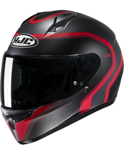 Casque Intégral Moto HJC C10 Elie noir-rouge