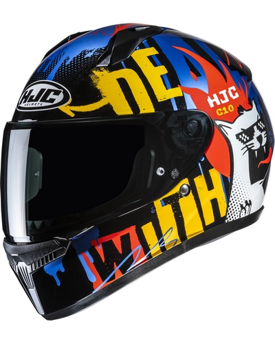 Casque Integral Moto HJC C10 Fop bleu-rouge Casque Integral Moto HJC C10 Fop bleu-rouge