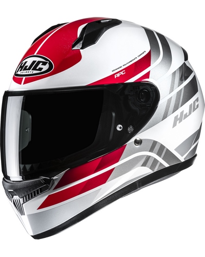 Casque Integral Moto HJC C10 Hiper blanc-rouge Casque Integral Moto HJC C10 Hiper blanc-rouge