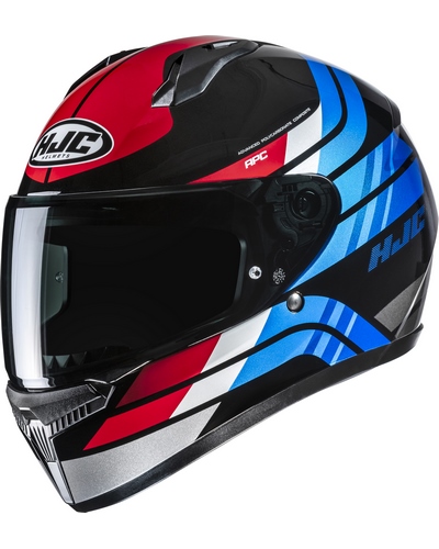Casque Integral Moto HJC C10 Hiper bleu-rouge