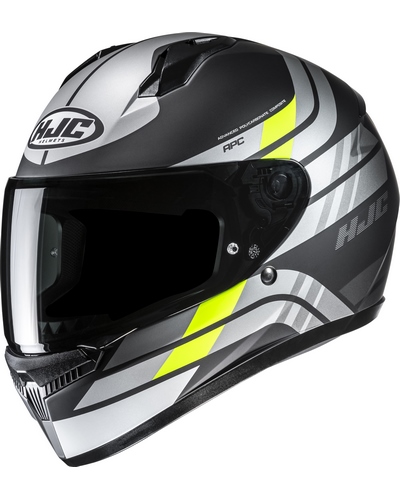Casque Integral Moto HJC C10 Hiper gris-jaune