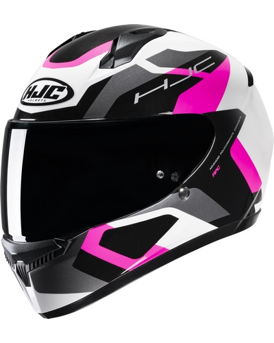 Casque Intégral Moto HJC C10 Tins lady noir-rose