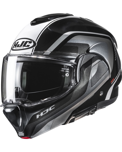 Casque Modulable Moto HJC F100 Reff noir-bleu Casque Modulable Moto HJC F100 Reff noir-bleu