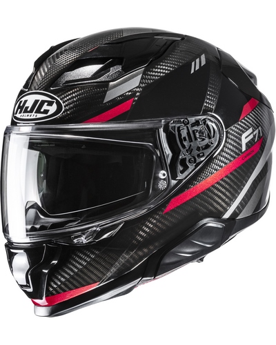 Casque Integral Moto HJC F71 Carbon Esira noir-rouge