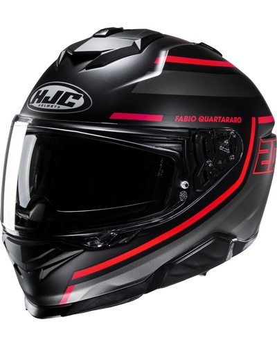 Casque Intégral Moto HJC I-71 FQ20 noir-rouge