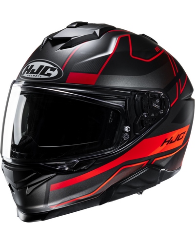 Casque Intégral Moto HJC I-71 Iorix noir-rouge