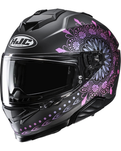 Casque Integral Moto HJC I-71 Niel noir-rose
