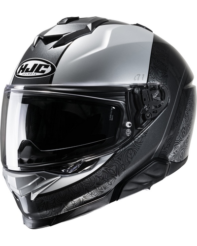 Casque Intégral Moto HJC I-71 Sera lady noir-gris