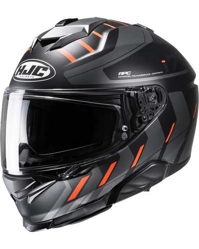 Casque Intégral Moto HJC I-71 Simo noir-orange