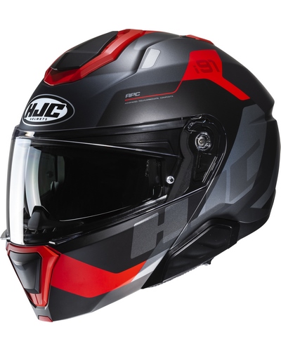 Casque Modulable Moto HJC I-91 Carst noir-rouge