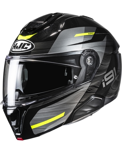 Casque Modulable Moto HJC I-91 Dusk gris-jaune Casque Modulable Moto HJC I-91 Dusk gris-jaune