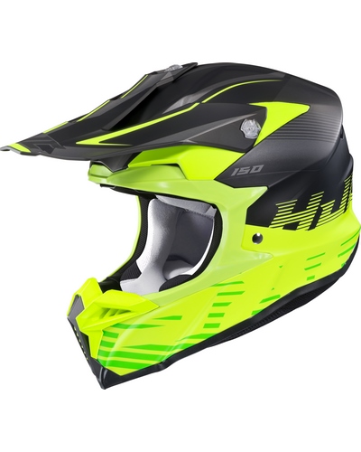 Casque Moto Cross HJC I50 Fury noir-jaune