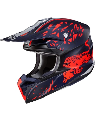 Casque Moto Cross HJC I50 Spielberg Red Bull bleu-rouge