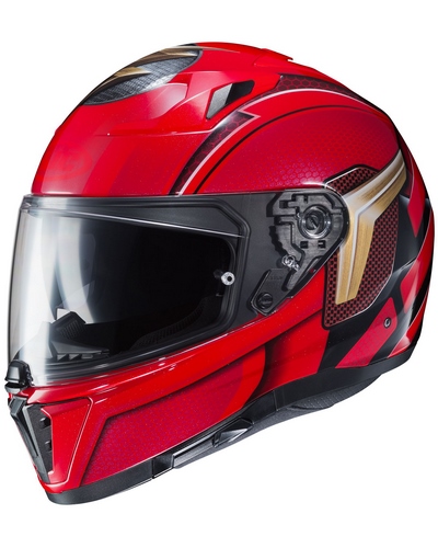 Casque Intégral Moto HJC I70 Flash DC Comics rouge