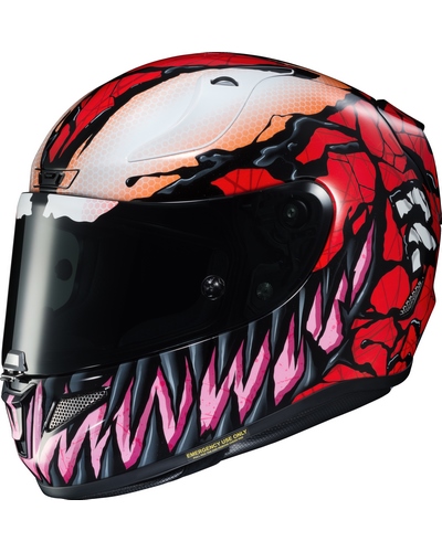 Casque Intégral Moto HJC R-PHA11 Marvel Carnage rouge