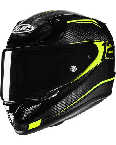 Casque Integral Moto HJC RPHA-12 Carbon Keres noir-jaune