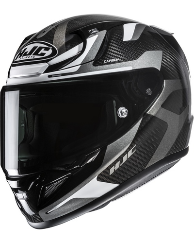 Casque Integral Moto HJC RPHA-12 Carbon Xentra noir-blanc