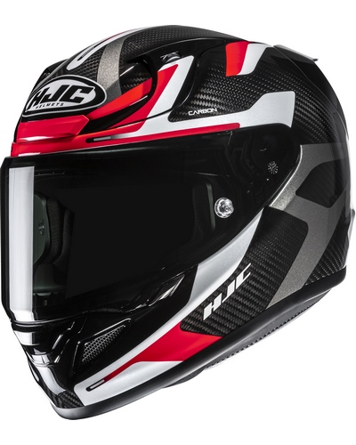 Casque Integral Moto HJC RPHA-12 Carbon Xentra noir-rouge