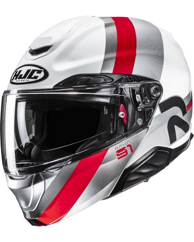 Casque Modulable Moto HJC RPHA-91 Fensh blanc-rouge Casque Modulable Moto HJC RPHA-91 Fensh blanc-rouge
