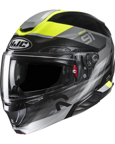 Casque Modulable Moto HJC RPHA-91 Madal noir-jaune Casque Modulable Moto HJC RPHA-91 Madal noir-jaune