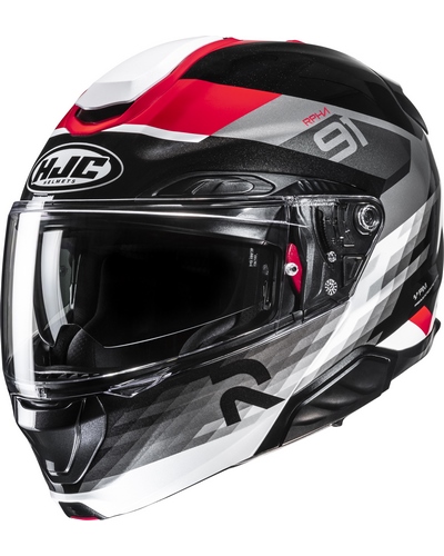 Casque Modulable Moto HJC RPHA-91 Madal noir-rouge