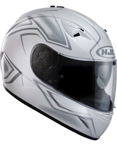 Casque Intégral Moto HJC TR-1 Sig blanc-gris blanc-gris