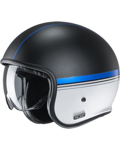 Casque Jet Moto HJC V-30 Equinox noir-bleu