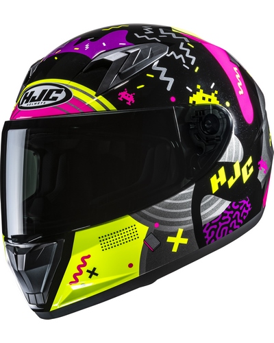 Casque Enfant HJC Y-10 Mika rose-jaune