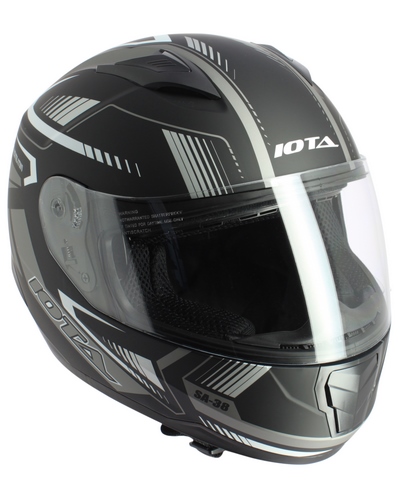 Casque Intégral Moto IOTA FP10 CALY NOIR MAT-SILVER