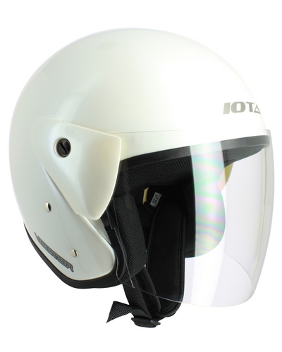 Casque Jet Moto IOTA OP02 VECTOR BLANC METAL