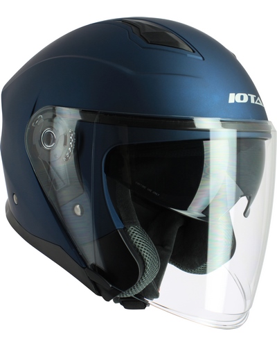 Casque Jet Moto IOTA OP10 BLEU MAT