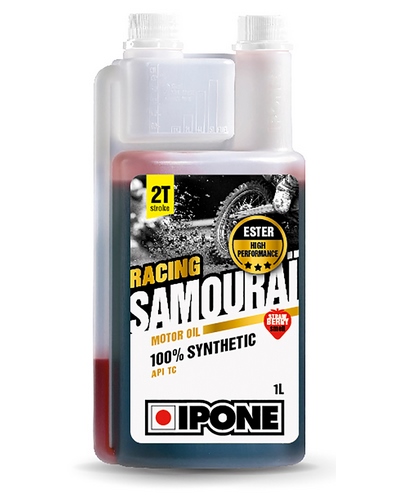 Huile 2 Temps Moto IPONE Samourai racing fraise 2T 1 litre