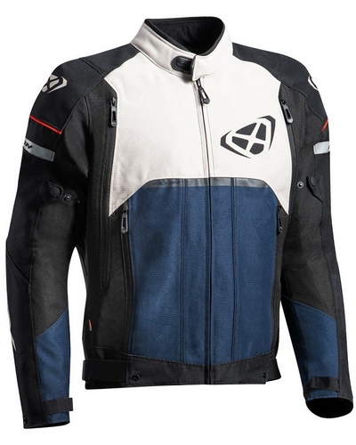 Blouson Textile Moto IXON Allroad noir-bleu