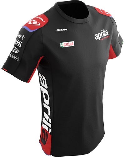 T-Shirt Moto IXON Aprilia Replica 22 noir-rouge