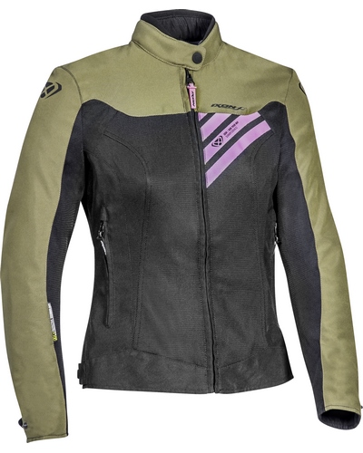 Blouson Moto Été IXON Blouson été Orion lady noir-kaki