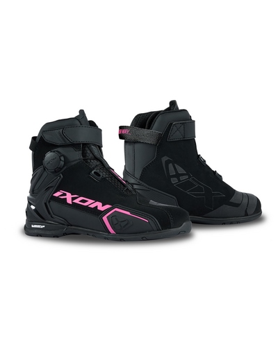 Baskets Moto IXON Bull² waterproof lady noir-rose