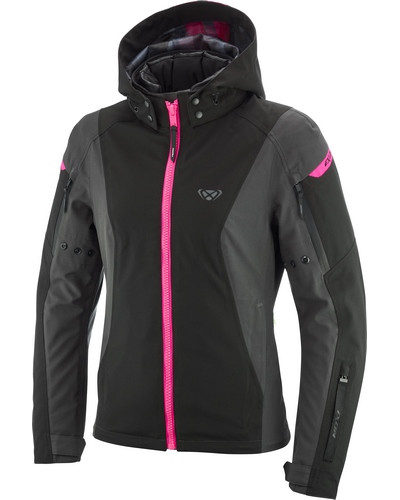 Blouson Textile Moto IXON Burning Lady anthracite-rose