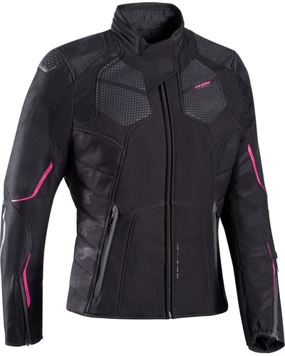 Blouson Textile Moto IXON Cell lady noir-rose