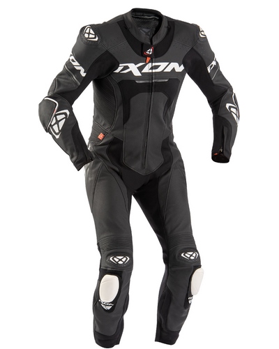 Combinaison Cuir Moto IXON Cuir Jackal noir