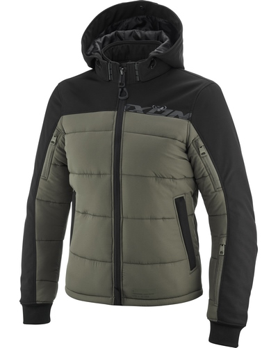 Blouson Textile Moto IXON doudoune Aspen lady noir-kaki Blouson Textile Moto IXON doudoune Aspen lady noir-kaki