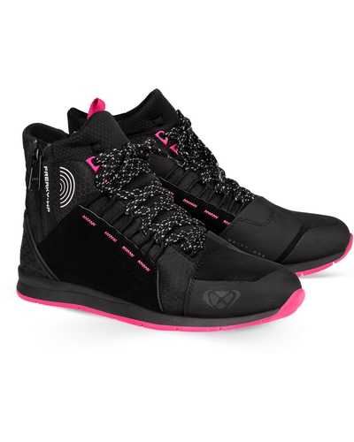 Baskets Moto IXON Freaky wp lady noir-rose