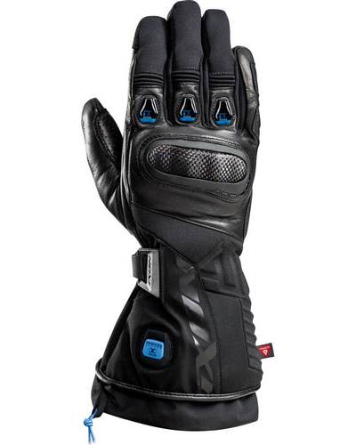 Gants moto chauffants noirs en carbone - Gant Univers