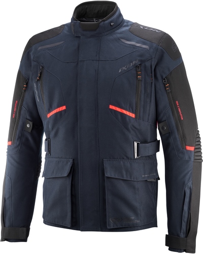 Veste Textile IXON Midgard bleu-rouge