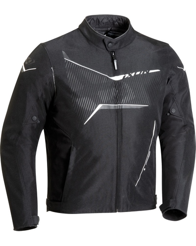 Blouson Textile Moto IXON Slash C noir-blanc