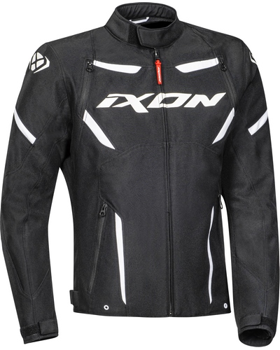 Blouson Textile Moto IXON Striker noir-blanc