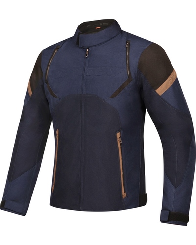 Blouson Textile Moto IXON Striker rétro noir-marron