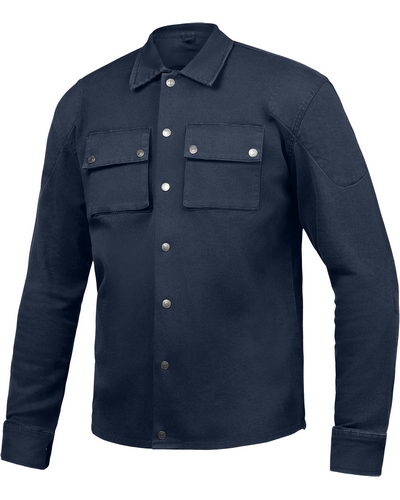 Blouson Moto Été IXON Sur-chemise Settler bleu