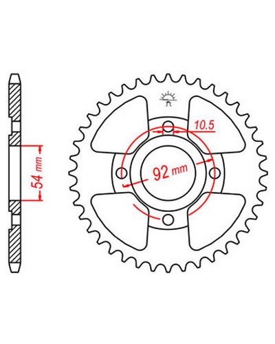 Couronne Moto JT Couronne acier JTR1078.47